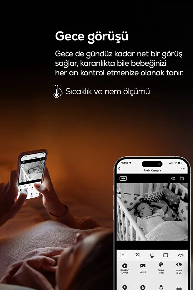 Akıllı Bebek Kamerası ve Beyaz Gürültü Uyku Arkadaşı Seti Şarjlı Monitörlü Gece Görüşlü 25 Sesli Işıklı Akıllı Bebek Kamerası ve Beyaz Gürültü Uyku Arkadaşı Seti Şarjlı Monitörlü Gece Görüşlü 25 Sesli Işıklı